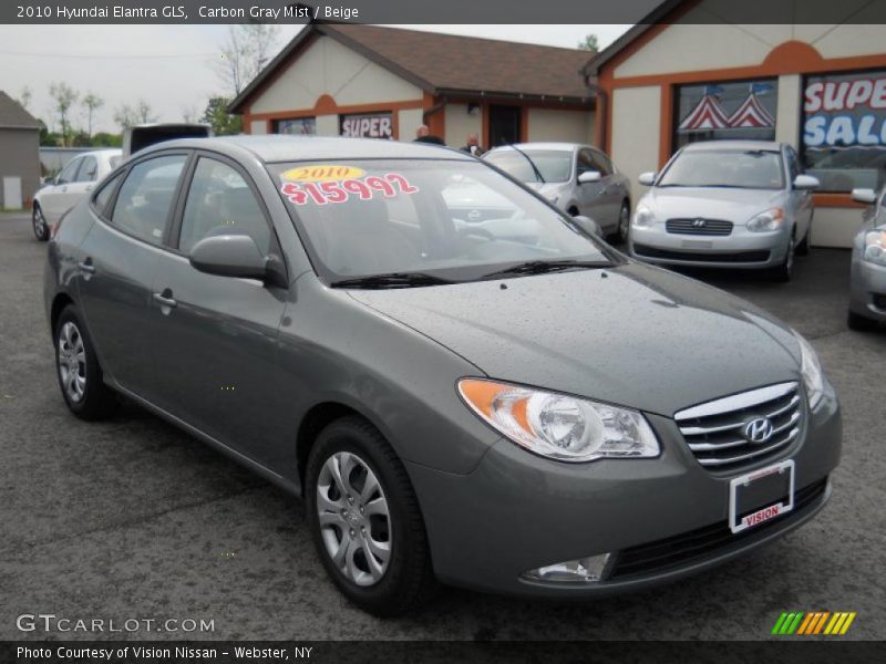 Carbon Gray Mist / Beige 2010 Hyundai Elantra GLS