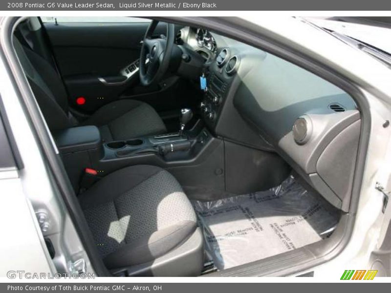 Liquid Silver Metallic / Ebony Black 2008 Pontiac G6 Value Leader Sedan