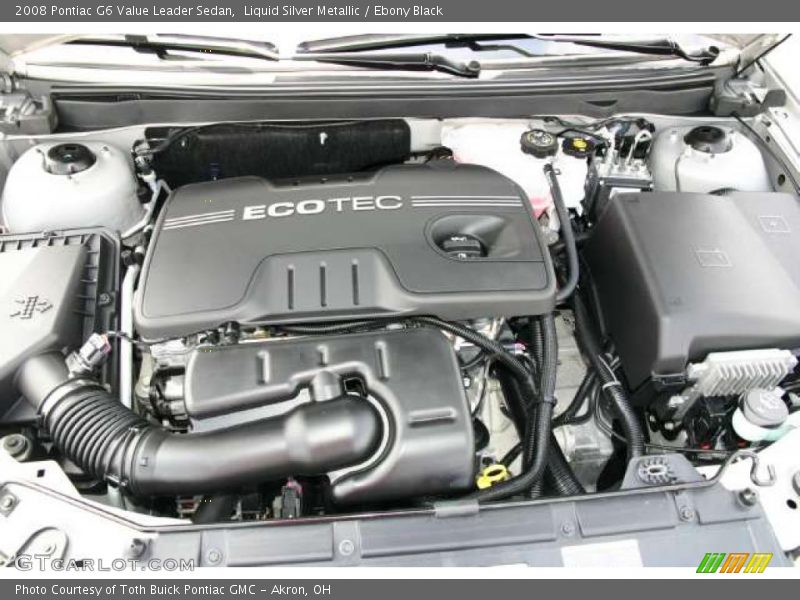 Liquid Silver Metallic / Ebony Black 2008 Pontiac G6 Value Leader Sedan