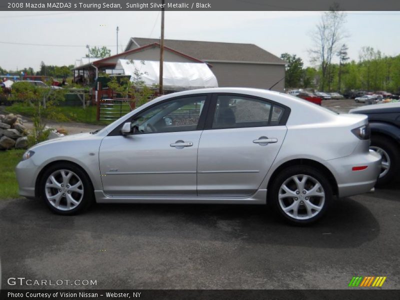 Sunlight Silver Metallic / Black 2008 Mazda MAZDA3 s Touring Sedan