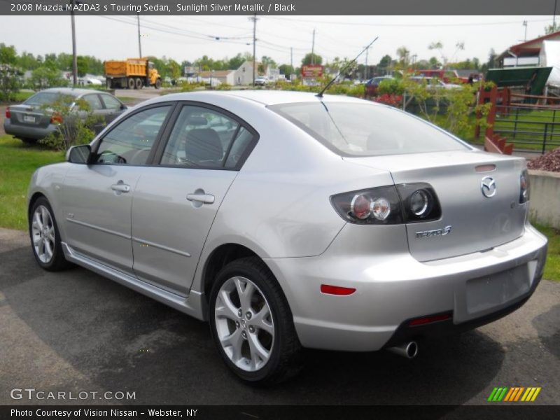 Sunlight Silver Metallic / Black 2008 Mazda MAZDA3 s Touring Sedan