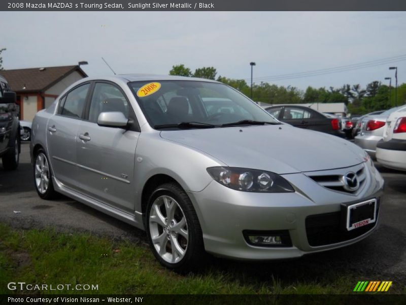 Sunlight Silver Metallic / Black 2008 Mazda MAZDA3 s Touring Sedan