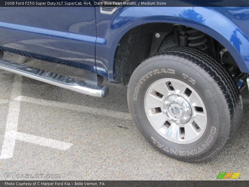 Dark Blue Pearl Metallic / Medium Stone 2008 Ford F250 Super Duty XLT SuperCab 4x4