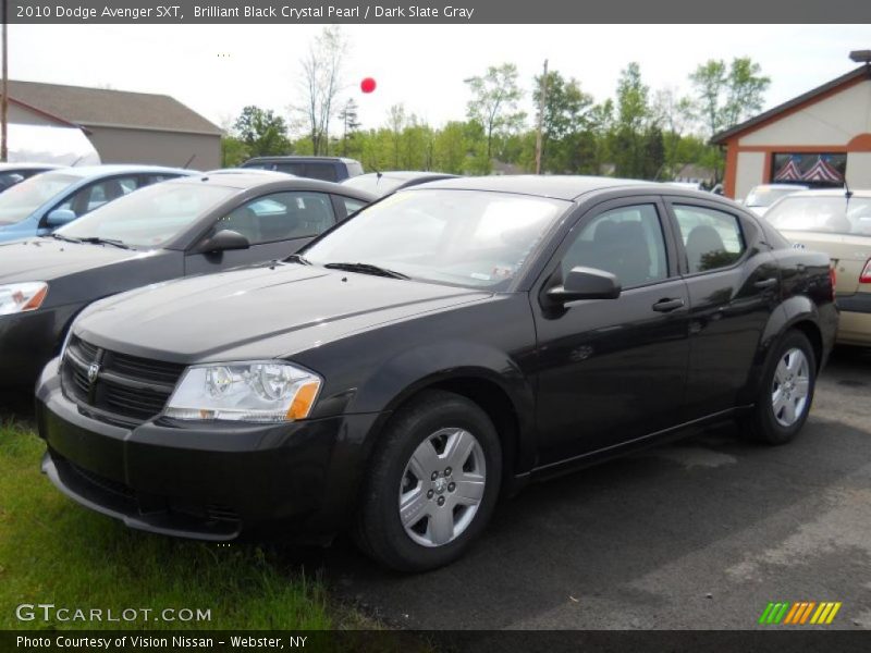Brilliant Black Crystal Pearl / Dark Slate Gray 2010 Dodge Avenger SXT