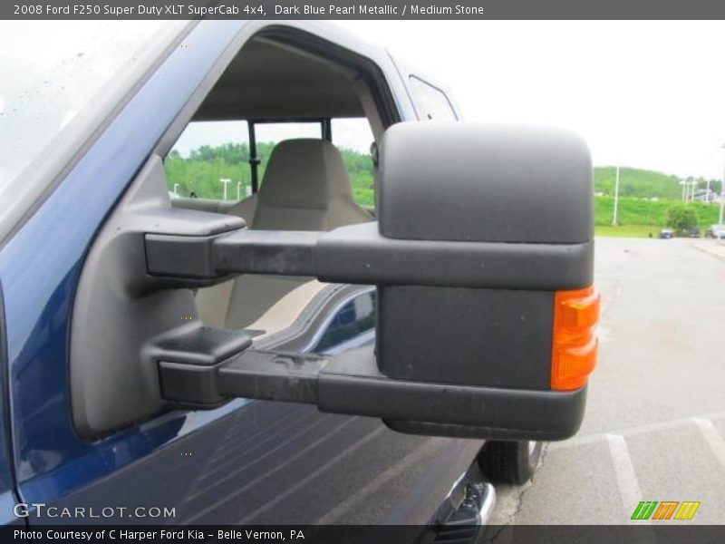Dark Blue Pearl Metallic / Medium Stone 2008 Ford F250 Super Duty XLT SuperCab 4x4