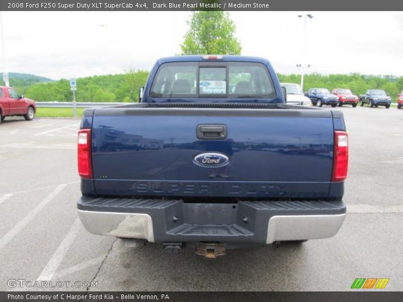 Dark Blue Pearl Metallic / Medium Stone 2008 Ford F250 Super Duty XLT SuperCab 4x4