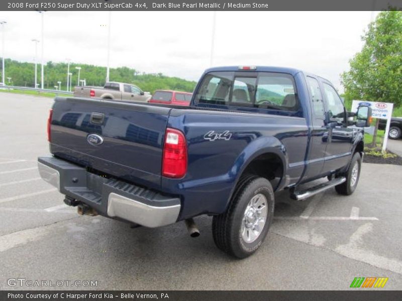 Dark Blue Pearl Metallic / Medium Stone 2008 Ford F250 Super Duty XLT SuperCab 4x4