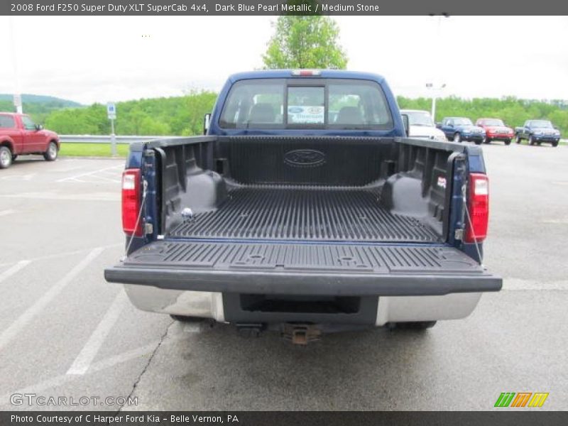 Dark Blue Pearl Metallic / Medium Stone 2008 Ford F250 Super Duty XLT SuperCab 4x4