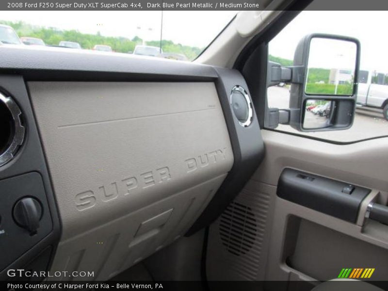 Dark Blue Pearl Metallic / Medium Stone 2008 Ford F250 Super Duty XLT SuperCab 4x4