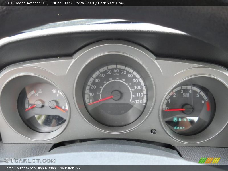 Brilliant Black Crystal Pearl / Dark Slate Gray 2010 Dodge Avenger SXT