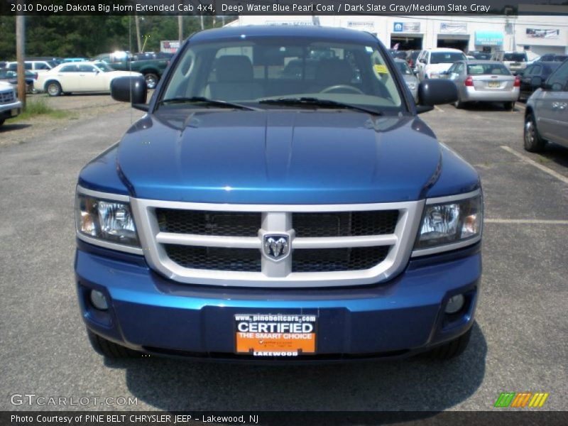 Deep Water Blue Pearl Coat / Dark Slate Gray/Medium Slate Gray 2010 Dodge Dakota Big Horn Extended Cab 4x4