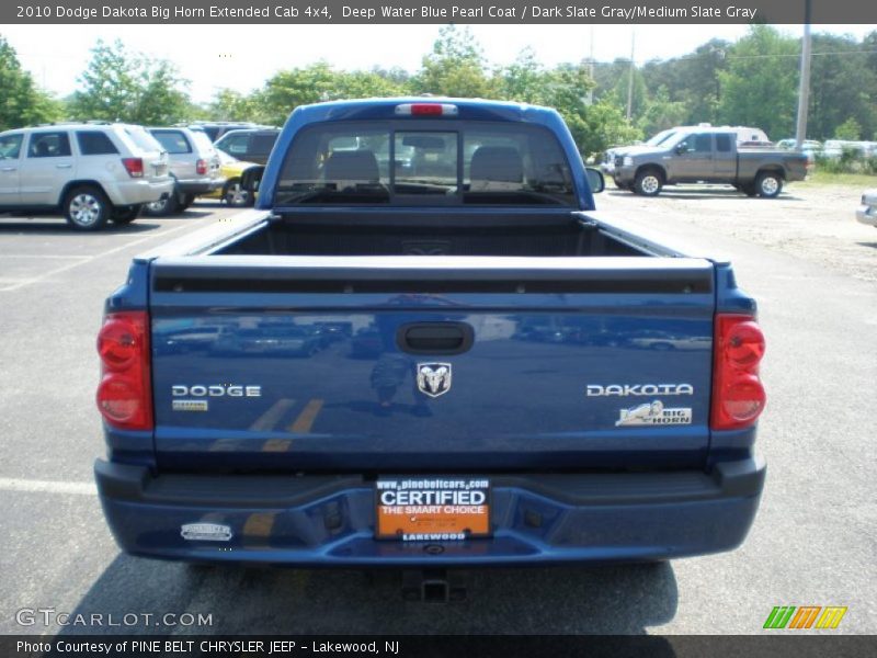 Deep Water Blue Pearl Coat / Dark Slate Gray/Medium Slate Gray 2010 Dodge Dakota Big Horn Extended Cab 4x4