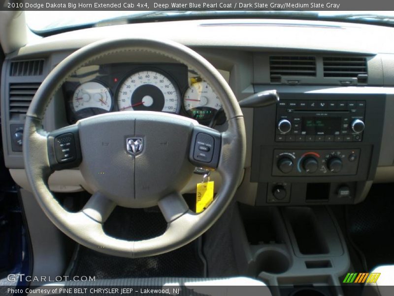 Deep Water Blue Pearl Coat / Dark Slate Gray/Medium Slate Gray 2010 Dodge Dakota Big Horn Extended Cab 4x4