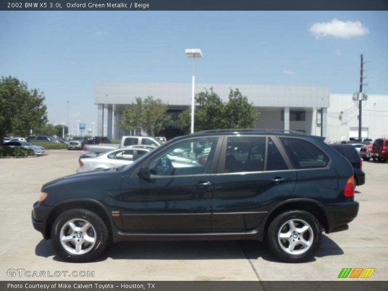 Oxford Green Metallic / Beige 2002 BMW X5 3.0i