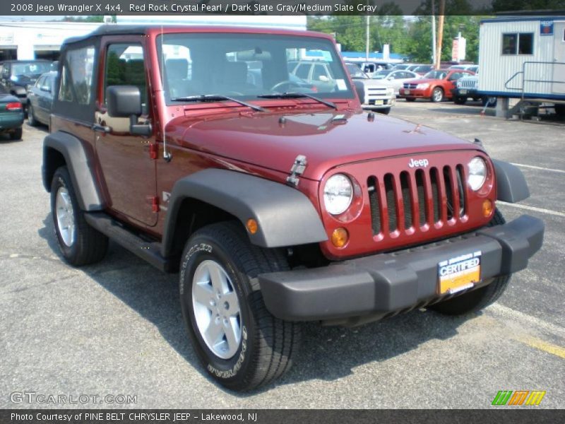 Red Rock Crystal Pearl / Dark Slate Gray/Medium Slate Gray 2008 Jeep Wrangler X 4x4
