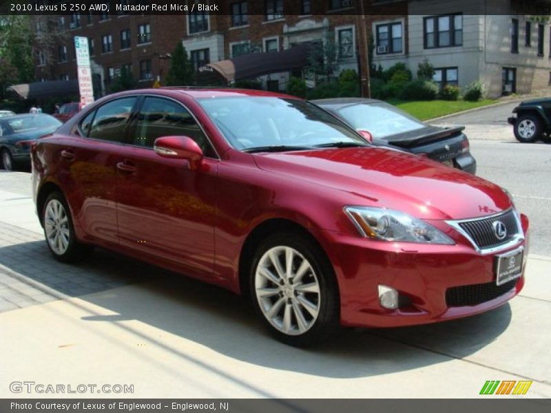 Matador Red Mica / Black 2010 Lexus IS 250 AWD