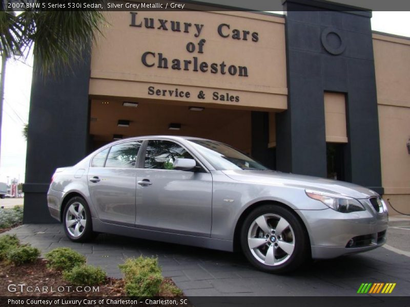 Silver Grey Metallic / Grey 2007 BMW 5 Series 530i Sedan