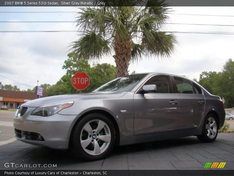 Silver Grey Metallic / Grey 2007 BMW 5 Series 530i Sedan