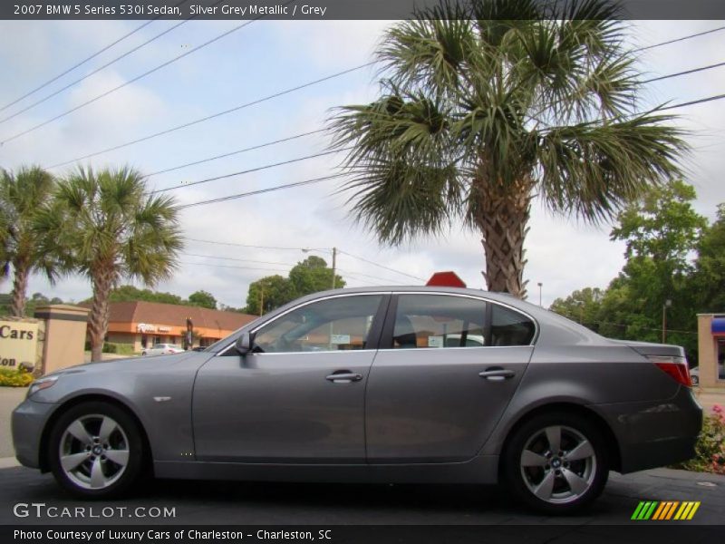 Silver Grey Metallic / Grey 2007 BMW 5 Series 530i Sedan