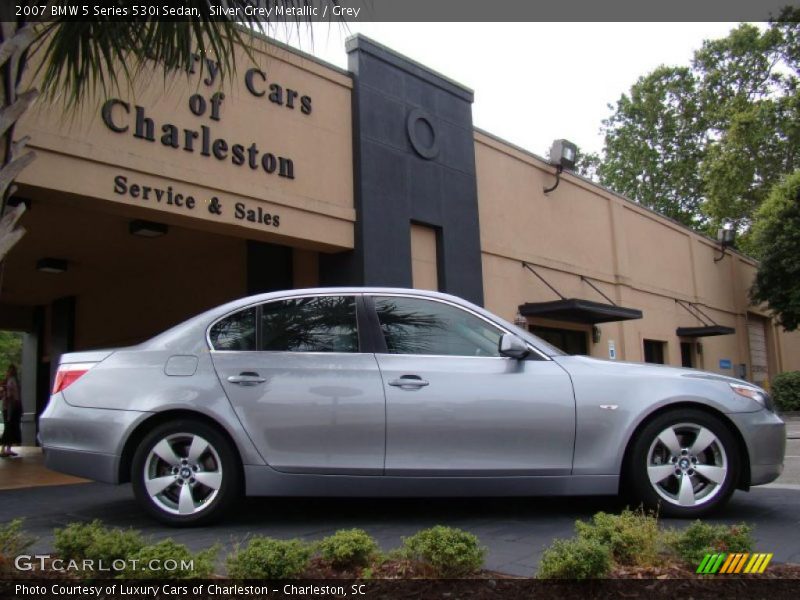 Silver Grey Metallic / Grey 2007 BMW 5 Series 530i Sedan