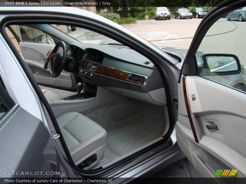 Silver Grey Metallic / Grey 2007 BMW 5 Series 530i Sedan