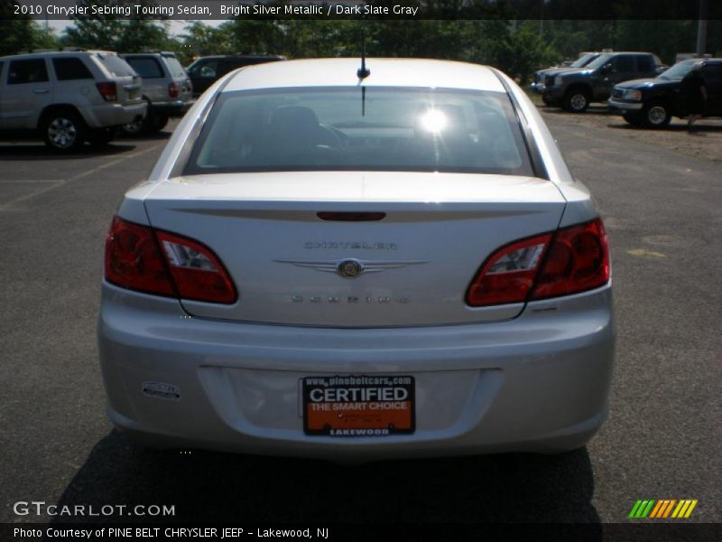 Bright Silver Metallic / Dark Slate Gray 2010 Chrysler Sebring Touring Sedan