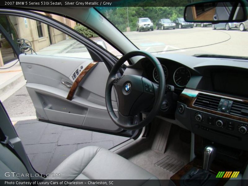 Silver Grey Metallic / Grey 2007 BMW 5 Series 530i Sedan