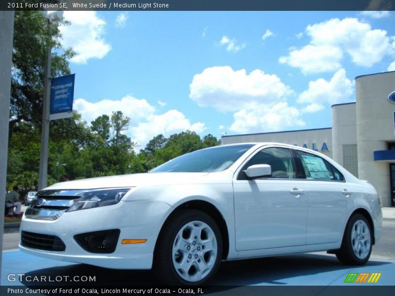 White Suede / Medium Light Stone 2011 Ford Fusion SE