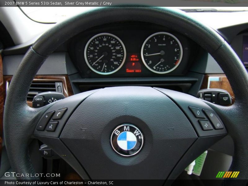 Silver Grey Metallic / Grey 2007 BMW 5 Series 530i Sedan