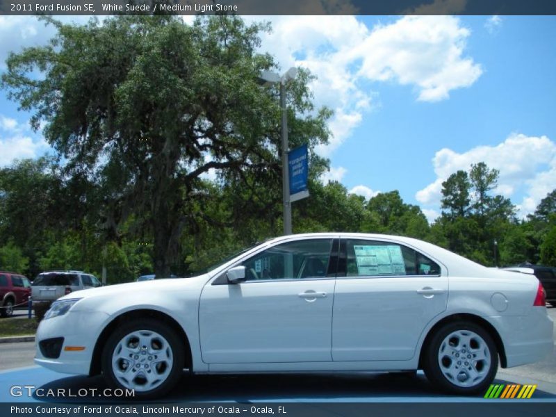 White Suede / Medium Light Stone 2011 Ford Fusion SE