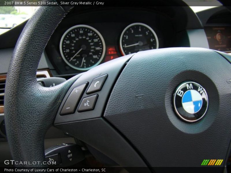 Silver Grey Metallic / Grey 2007 BMW 5 Series 530i Sedan
