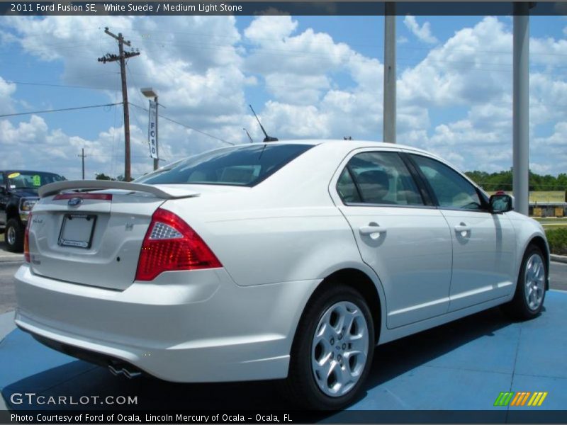 White Suede / Medium Light Stone 2011 Ford Fusion SE
