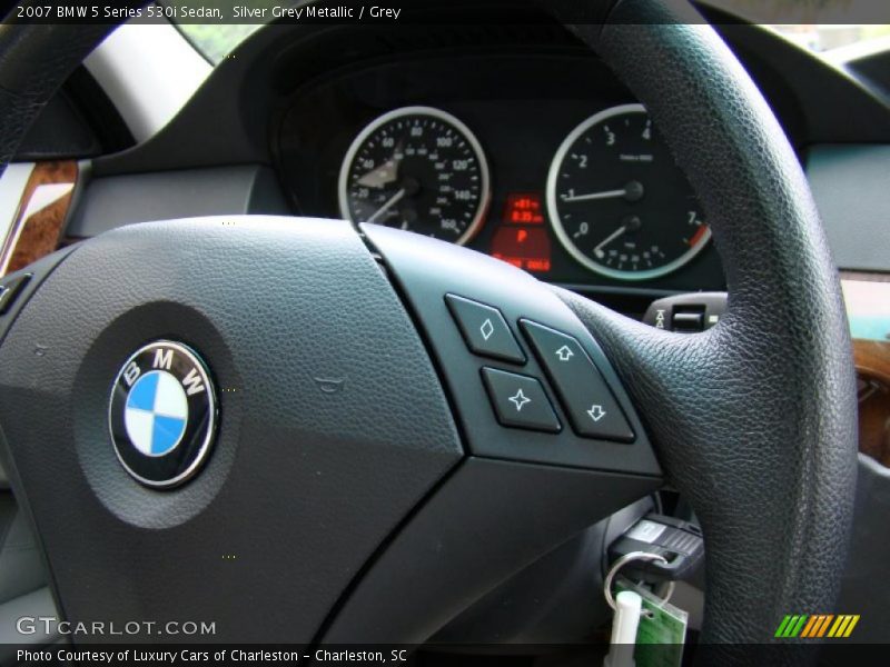 Silver Grey Metallic / Grey 2007 BMW 5 Series 530i Sedan