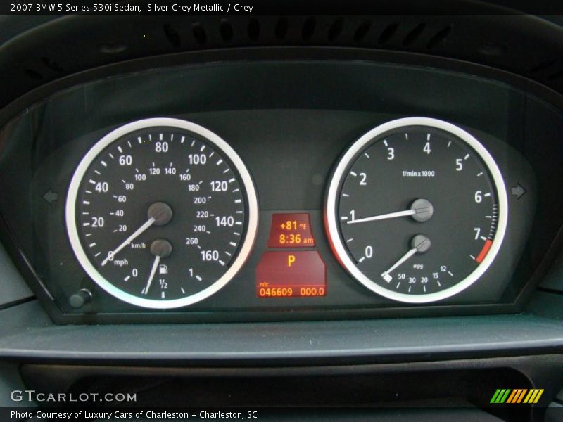 Silver Grey Metallic / Grey 2007 BMW 5 Series 530i Sedan
