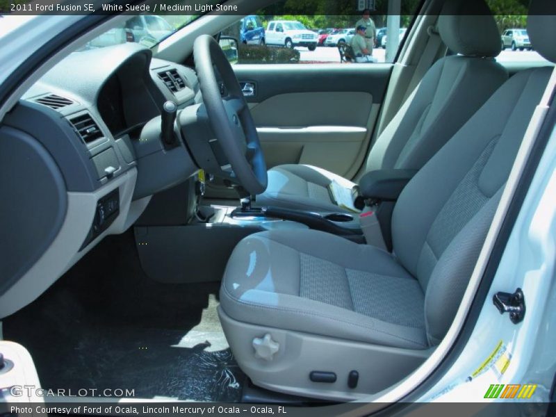 White Suede / Medium Light Stone 2011 Ford Fusion SE