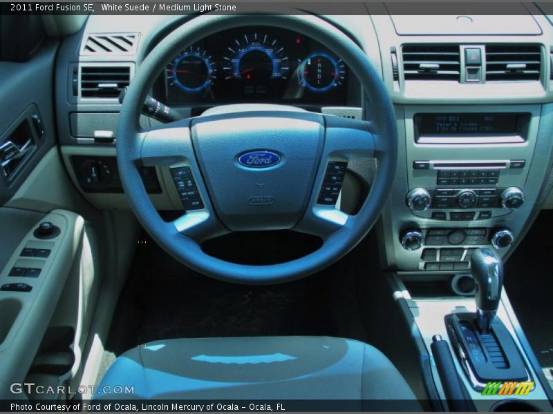 White Suede / Medium Light Stone 2011 Ford Fusion SE