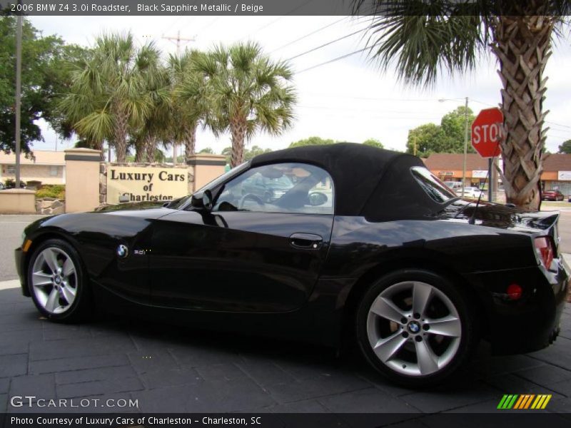 Black Sapphire Metallic / Beige 2006 BMW Z4 3.0i Roadster