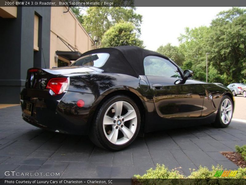 Black Sapphire Metallic / Beige 2006 BMW Z4 3.0i Roadster