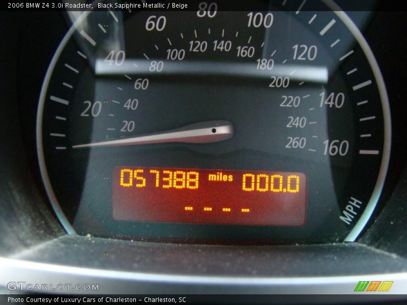 Black Sapphire Metallic / Beige 2006 BMW Z4 3.0i Roadster