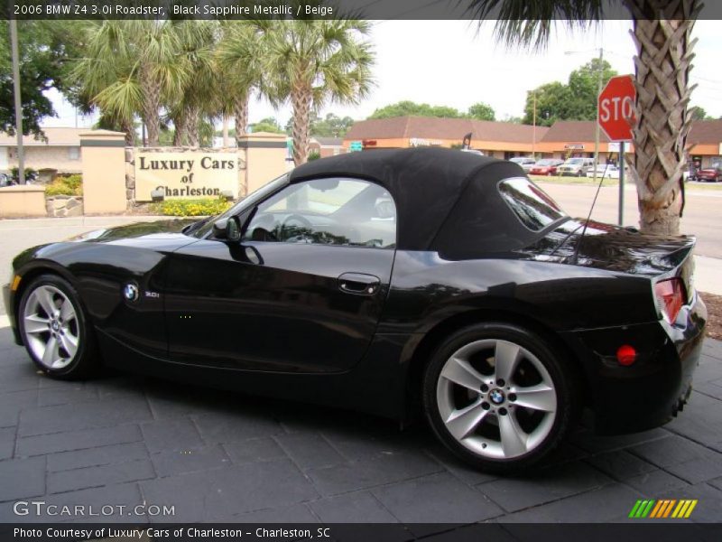 Black Sapphire Metallic / Beige 2006 BMW Z4 3.0i Roadster