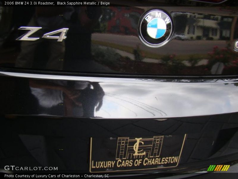 Black Sapphire Metallic / Beige 2006 BMW Z4 3.0i Roadster