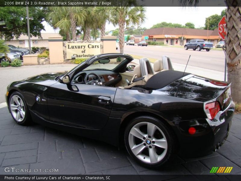 Black Sapphire Metallic / Beige 2006 BMW Z4 3.0i Roadster