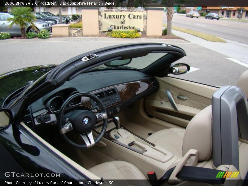Black Sapphire Metallic / Beige 2006 BMW Z4 3.0i Roadster