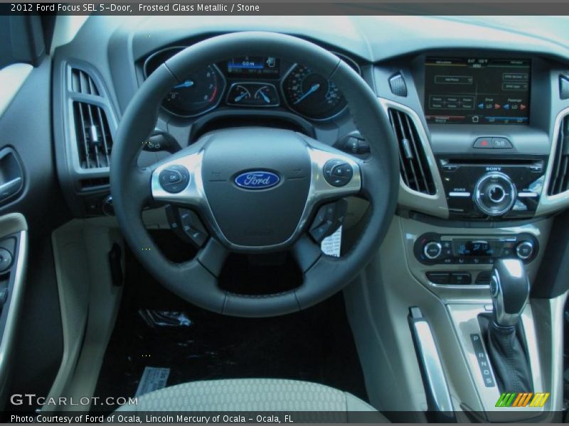Frosted Glass Metallic / Stone 2012 Ford Focus SEL 5-Door