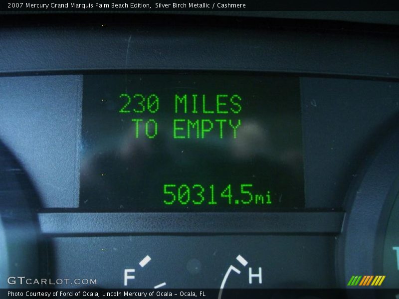 Silver Birch Metallic / Cashmere 2007 Mercury Grand Marquis Palm Beach Edition