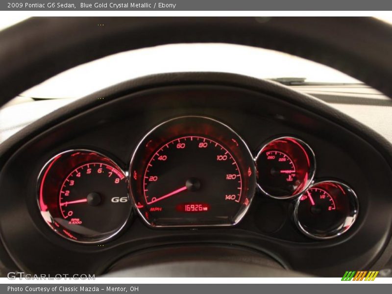 Blue Gold Crystal Metallic / Ebony 2009 Pontiac G6 Sedan