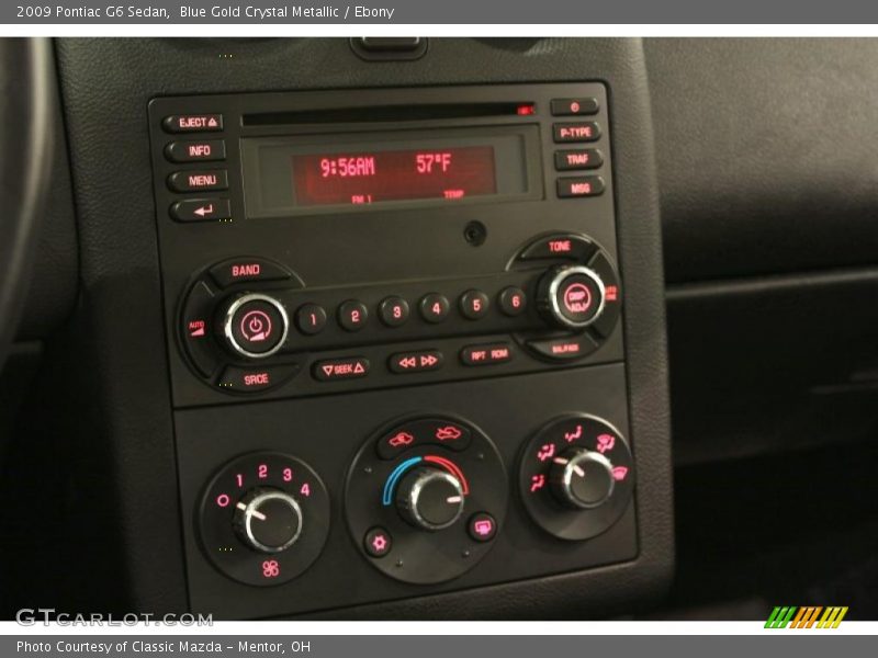 Blue Gold Crystal Metallic / Ebony 2009 Pontiac G6 Sedan