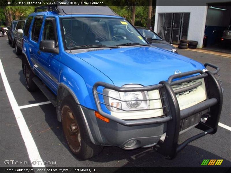Shock Blue / Gray Celadon 2002 Nissan Xterra SE V6 4x4