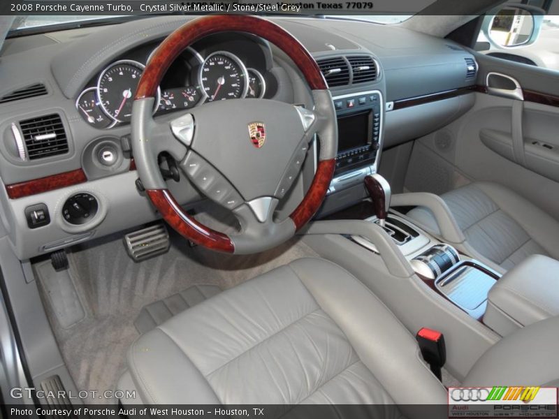 Crystal Silver Metallic / Stone/Steel Grey 2008 Porsche Cayenne Turbo