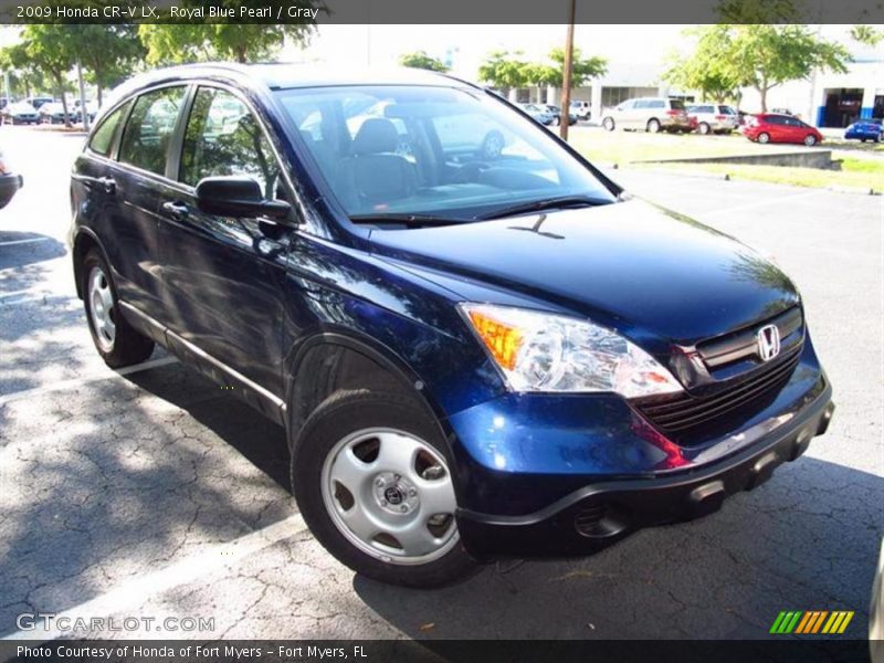 Royal Blue Pearl / Gray 2009 Honda CR-V LX